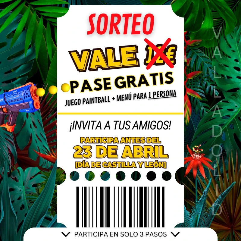 Sorteos en Valladolid: Entrada y Menú Paintball