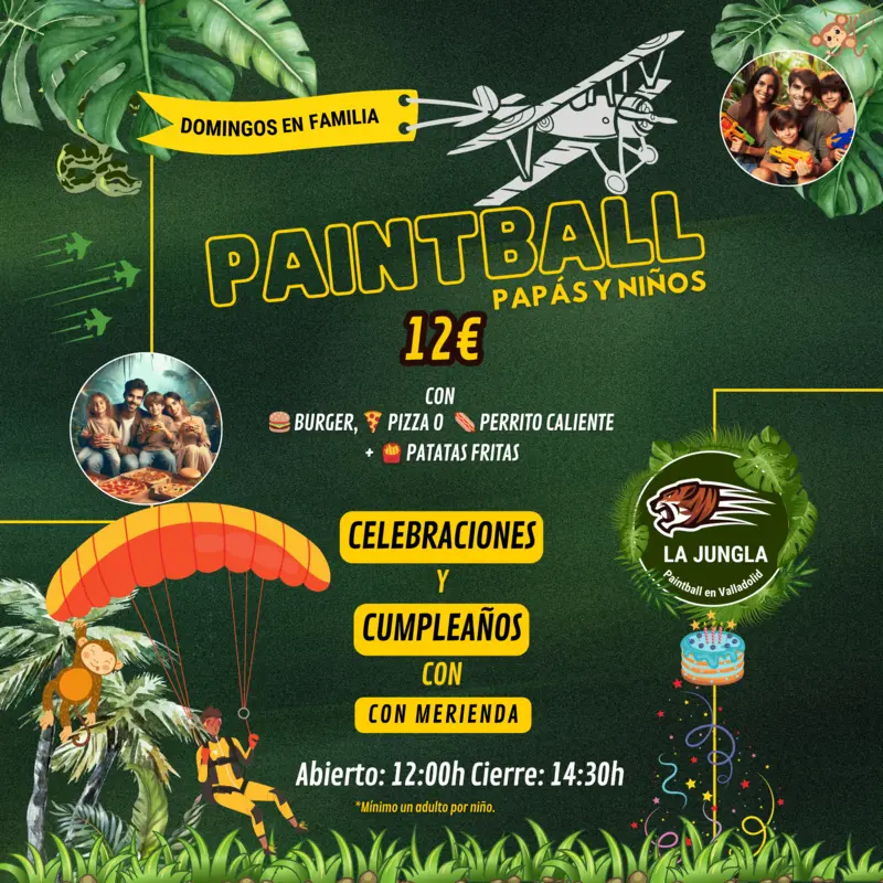 Paintball en Valladolid en Familia para cumpleaños y eventos